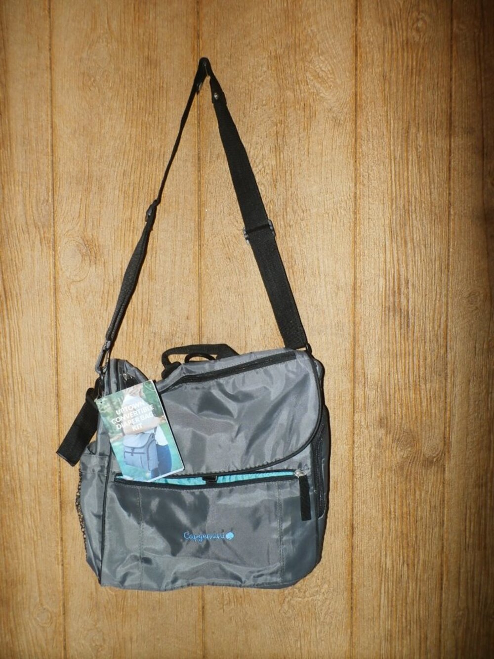 New W/ Tags Gemline  Uptown Convertible Diaper Bag Kit  Backpack Baby Messenger
